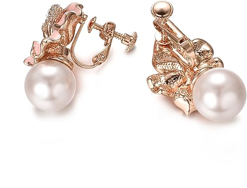 Miniatura 5 de Yoursfs Aretes de clip para mujer, aretes de clip chapados en oro de 18 quilates, sin perforar