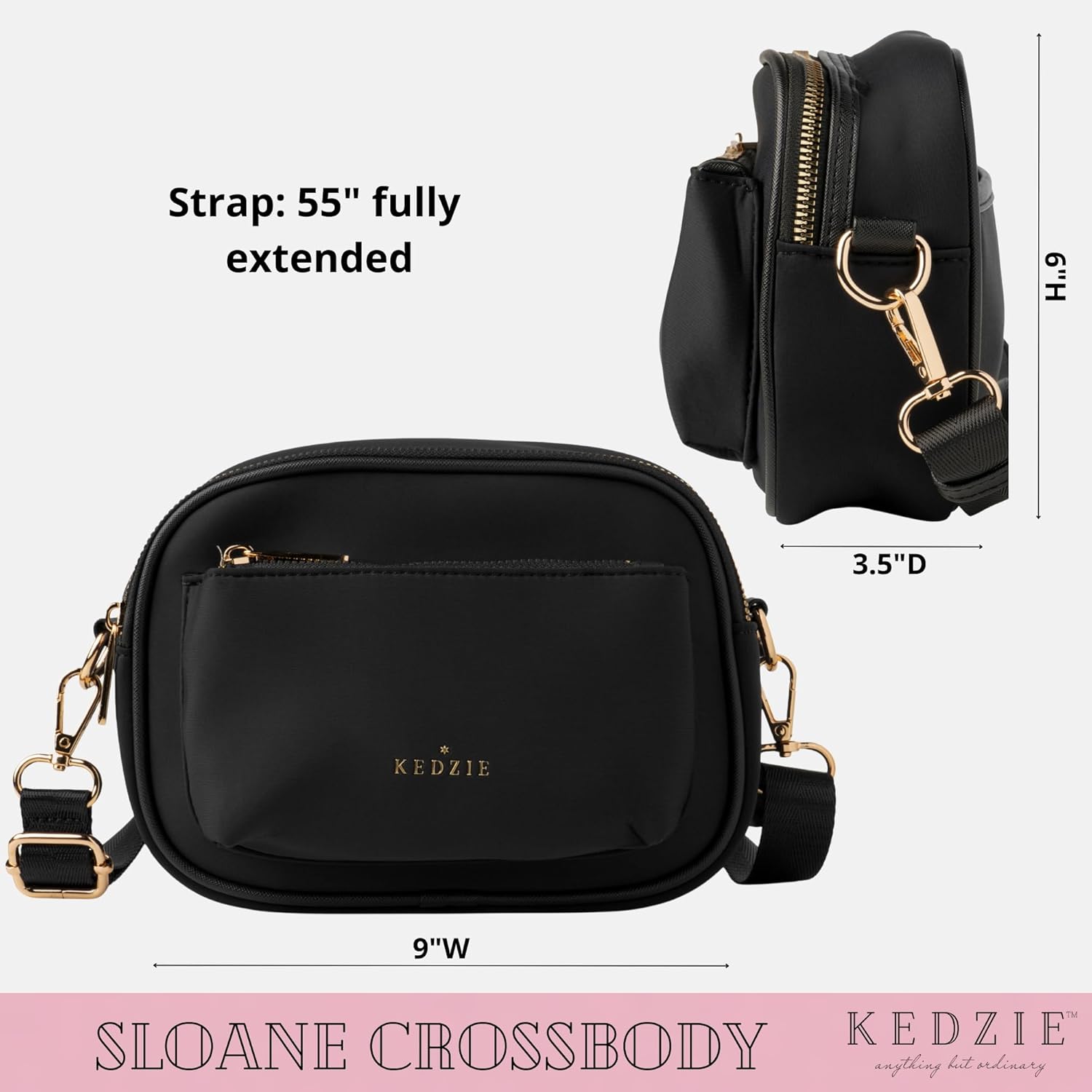 KEDZIE Sloane Crossbody Bag Neoprene Handbag for Women - Image 3