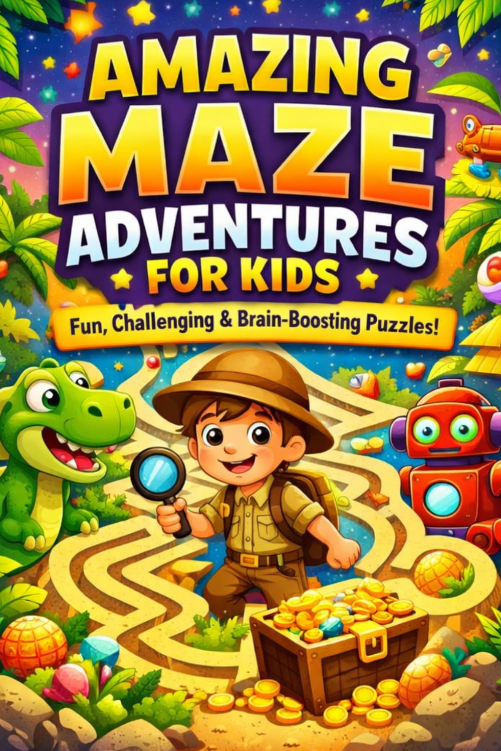 Amazing Maze Adventures For Kids: A Collection of Fun and Challenging Maze Activity Book Puzzles For Ages 4,5,6,7,8