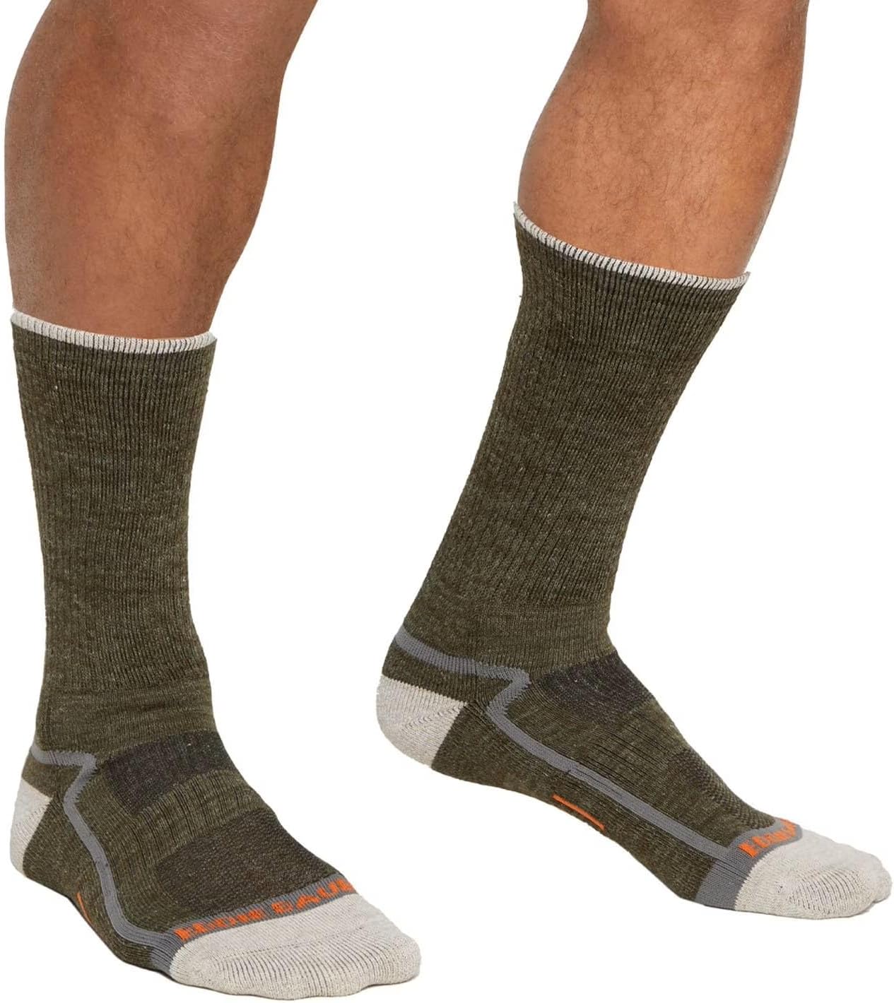 Eddie Bauer Men's Socks Dura Dri Moisture Control, Crew Socks 6-Pair (Black/Grey/Green - Large)