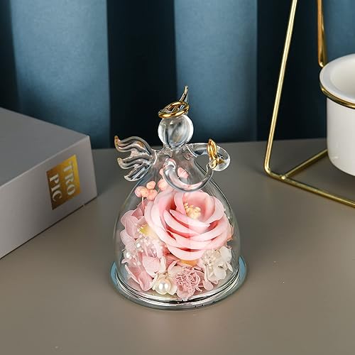 Miniatura 4 de DSHFNsd Regalo de cumpleaños para abuela mamá esposa figuras de ángel regalos de rosas artificiales para el día de San Valentín para ella regalos de