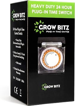 Heavy Duty 24 Hour Timer 220/240V 50Hz Hydroponics Grow Rooms UK Plug