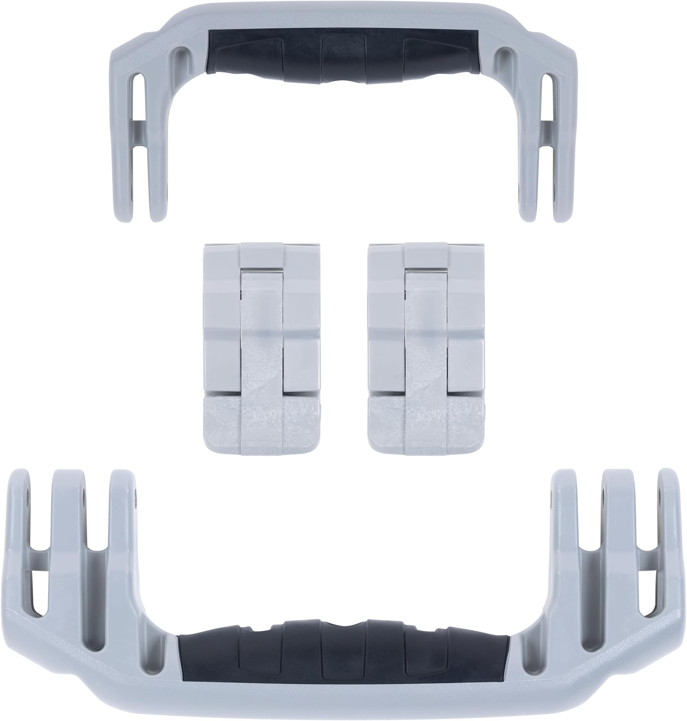 Pelican 1560 Replacement Handle & Latch Set by ColorCase - Silver Handles & Double Throw Latches