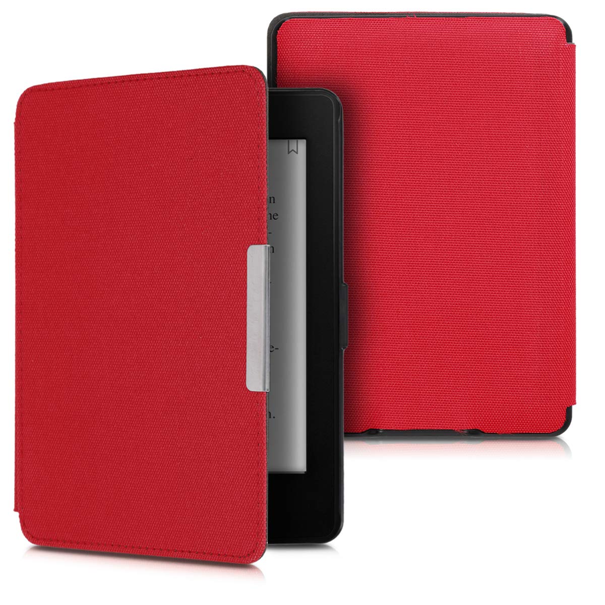 kwmobile Funda Compatible con Amazon Kindle Paperwhite (2012-2017) - Carcasa para e-Book de Cierre magnético - Case en Rojo