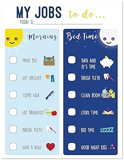 Routine Chart for Kids, Chart for Morning and Bedtime, Responsibility Chart, Home and Teaching Resource, Skills Development for Kids, Behavior Chart for Kids, Morning and Evening Routine