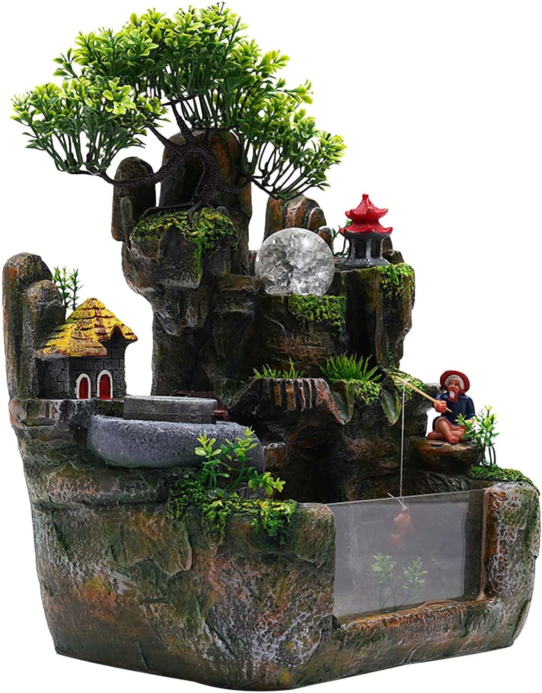 Fish Tank Decor Aquarium Environments Decor Accessories Tabletop Water Fountain for Office Home Decor