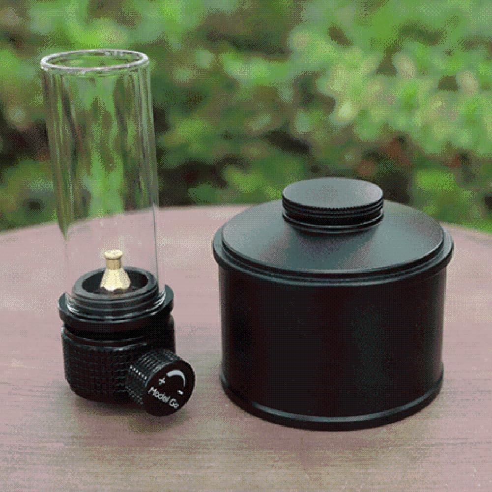EasyByMall Lanterna a gas per campeggio, lampada a gas portatile per esterni, con contenitore da 100 g, valvola in rame e design a fiamma stabile, per escursionismo, illuminazione tenda