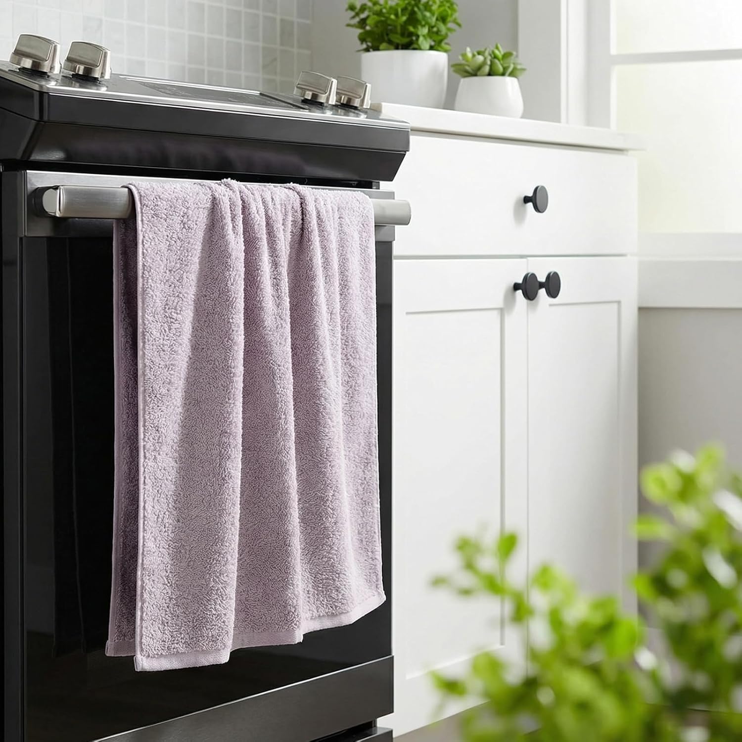 REDKISS 2-Pack Luxury Hand Towels, 16x32 Inch 450 GSM 100% Cotton, Purple Quick-Dry Bathroom & Kitchen Towels, Super Soft and Highly Absorbent - Image 8