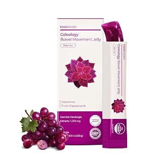 FOODOLOGY Coleology Bowel Movement Jelly (Grape & Prune) – Prebiotic Fiber Supplement for Gut Health & Daily Regularity, Chia Seeds, Korean Supplement – 10 Sticks - Amazon product rated Grade A