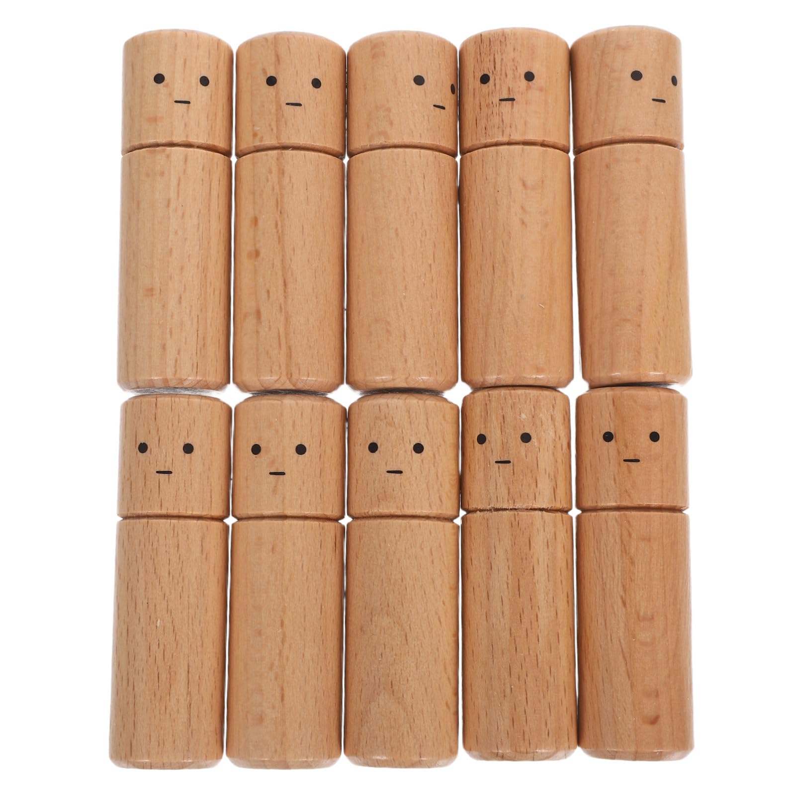 Homoyoyo 10piezas Muñecos de Madera Clavijas Figuras de Personas Naturales de Madera para Manualidades Decoración de Hogar y Pintar Colorear