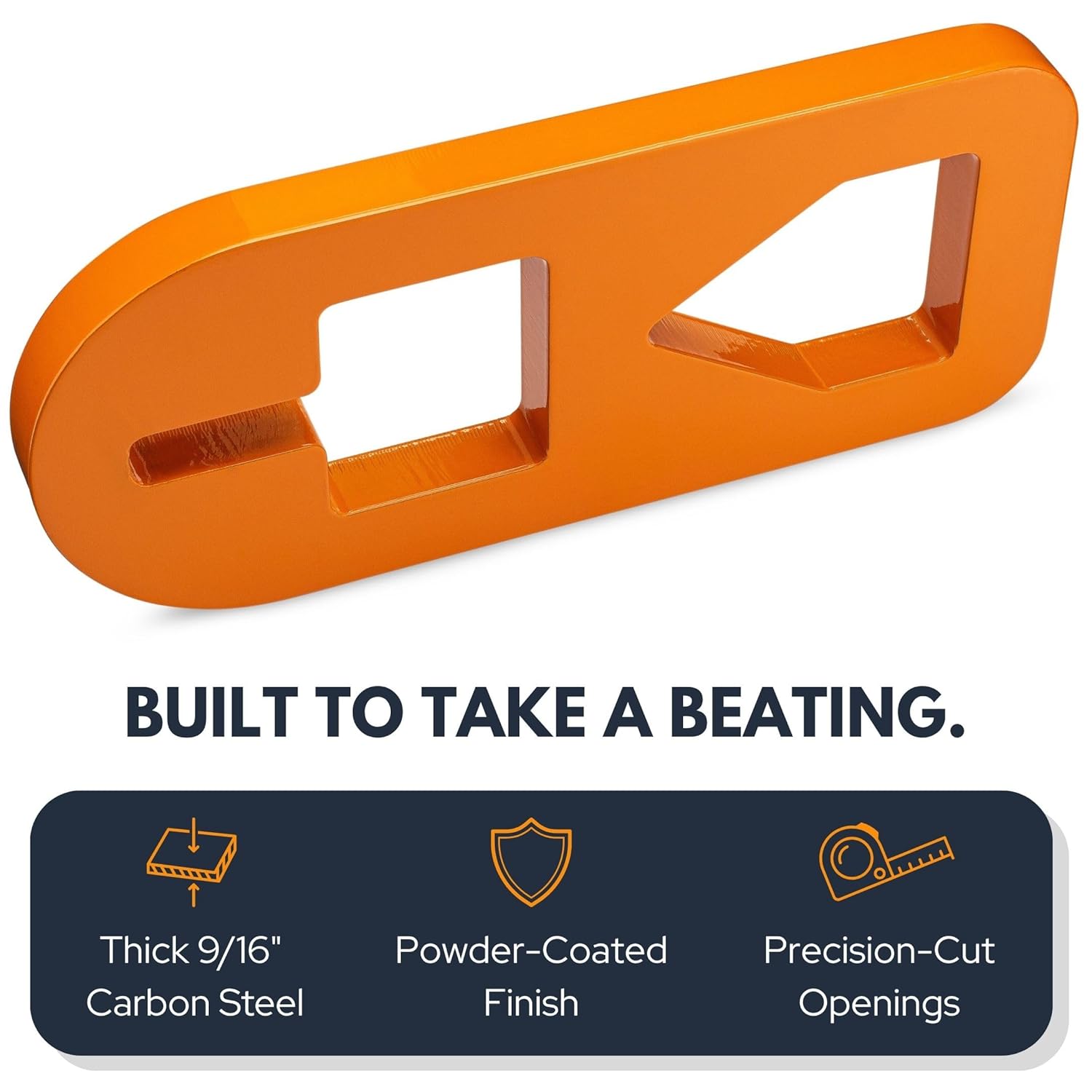 T-Post Puller Plate Tool, Heavy Duty Carbon Steel Plate with Orange Coating
