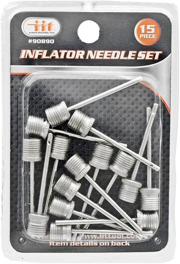 Tools & Outdoor Gear IIT 90890 Inflator Needle Set, 15-Piece, Model: 90890 Supplies
