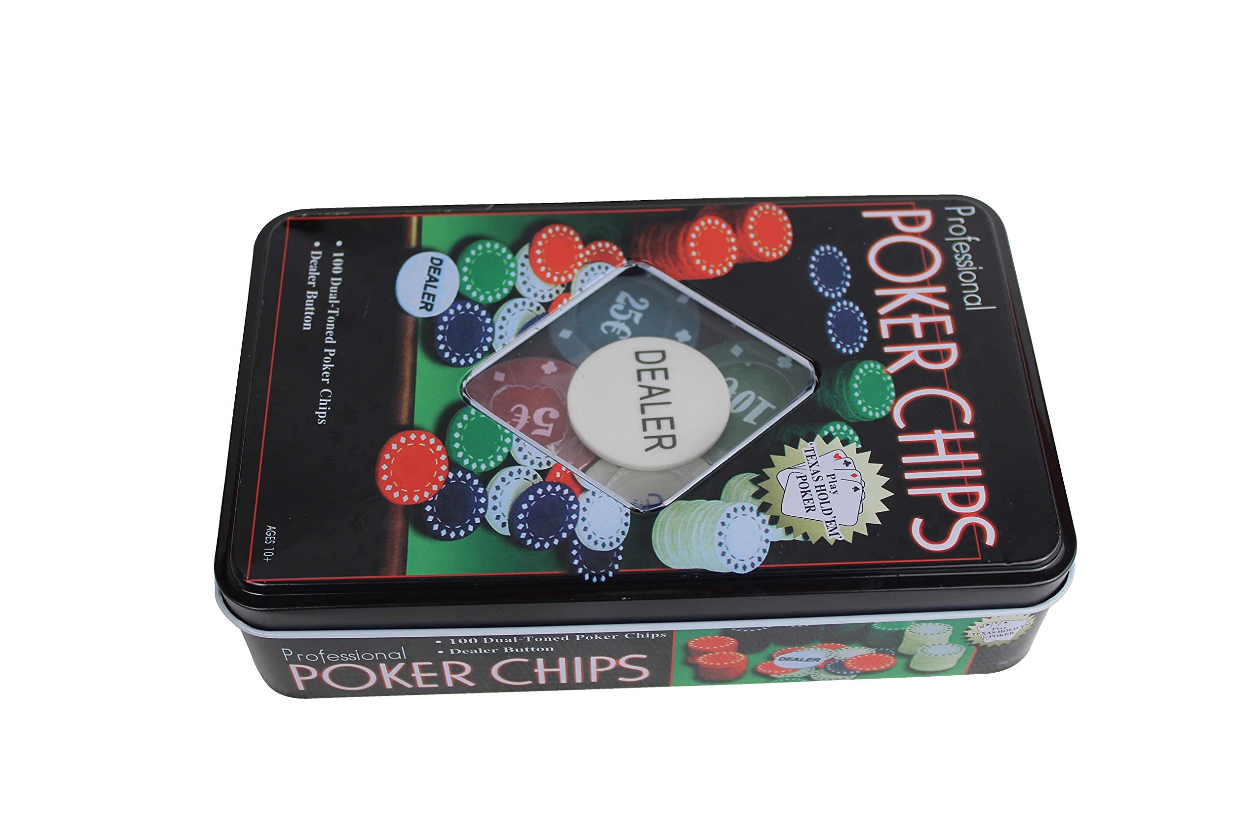 ELAELA Set di Poker Scatola Metallo 100/200 Chip Poker