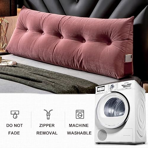 Miniatura 6 de Almohada triangular de cuña para cabecero, cojín de tamaño Queen, almohada de lectura para reposo prolongado, respaldo para sofá cama, litera,