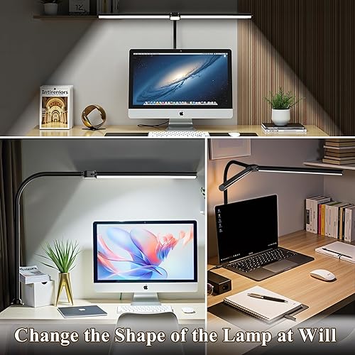 Miniatura 6 de Lámparas de escritorio para oficina en casa, luz de escritorio de oficina con espectro azul reducido, lámpara de escritorio de iluminación ajustable