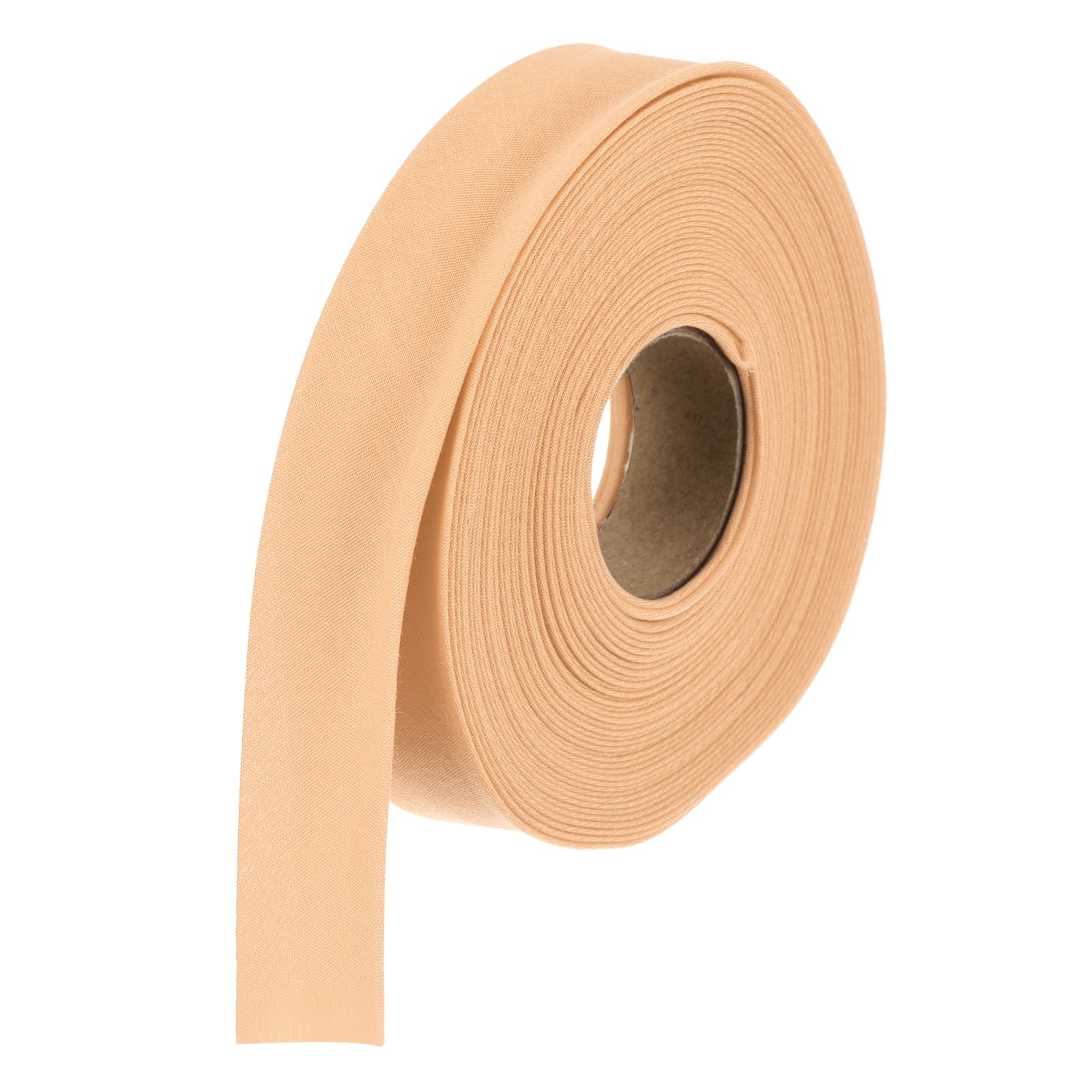sourcing map 5/8 Inch Double Fold Bias Tape Polyester Continuous Bulk Bias Tape for Sewing Seaming Quilting Hemming Binding Crafts (Light Orange 10 Yards)