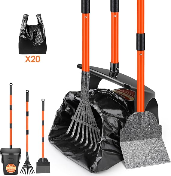 Lukovee Bundle Dog Pooper Scooper & 9.8in Extension Segment * 3