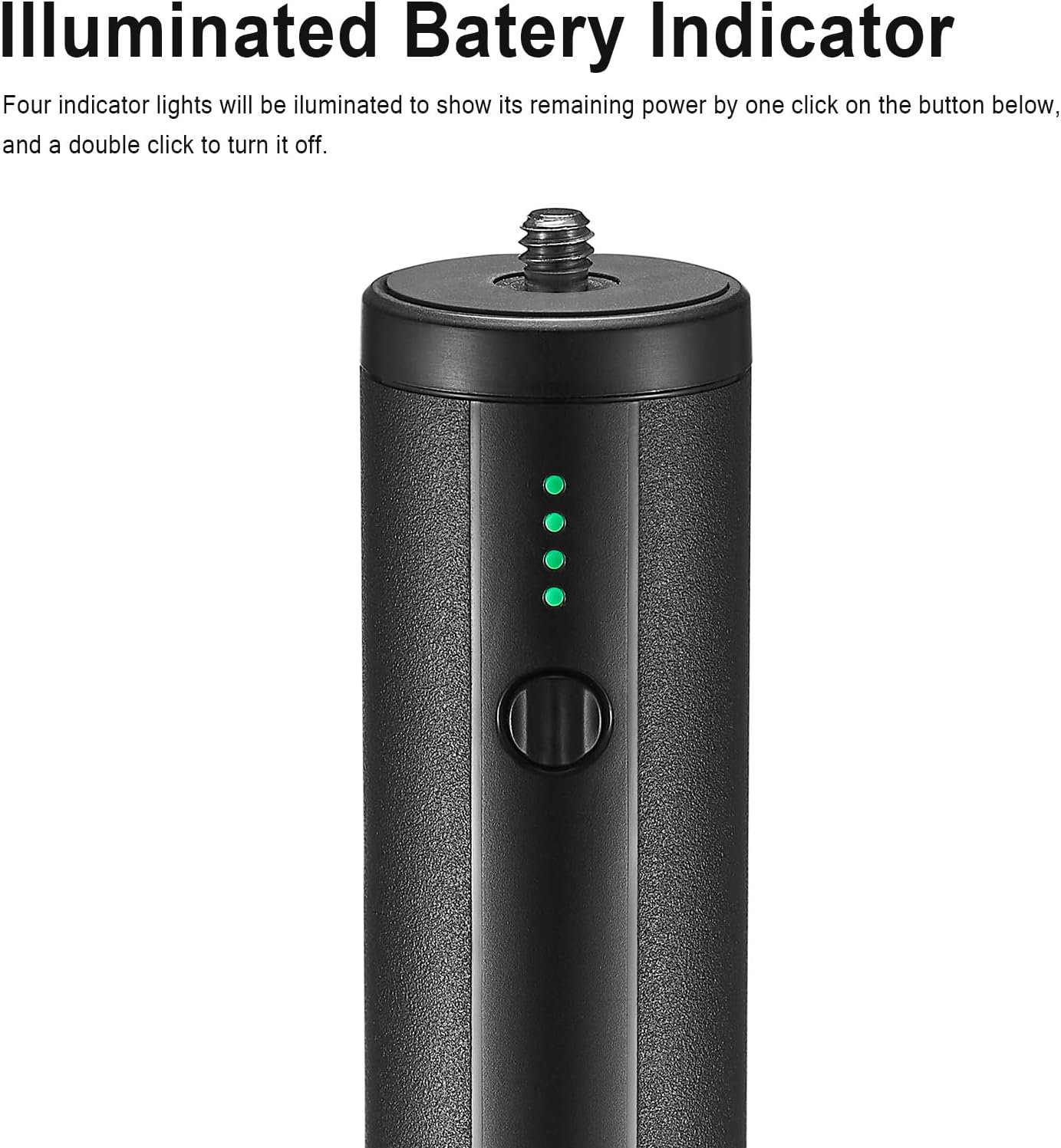 Godox BPC-01 Charging Grip, 10000mAh Handgrip with 1/4'' Mount and Mini Tripod for Mini RGB Light Vlog LED Light