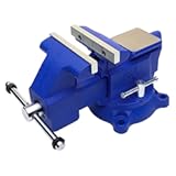 Yost Vises 445 Combination Vise &vert; 4&period;5 Inch Jaw Width Utility Pipe and Bench Vise &vert;Secure Grip with Swivel Base and Large Pipe Jaw Capacity &vert; Made with Cast Iron and Steel U Channel Bar