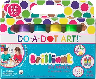 Do A Dot Art! Brilliant Colors 6 Pack Washable Paint Dot Markers Daubers for Children, The Original Dot Art Marker