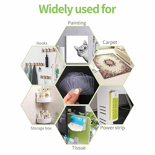 Miniatura 6 de 50 almohadillas adhesivas de doble cara para montaje, cinta cuadrada precortada de dos caras de 1-38 pulgadas, cinta adhesiva de doble cara para