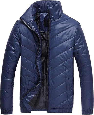 Gewatteerde herenjas, winterjas zonder capuchon, bufferE jas, herenjas, overgangsjas, warme outdoorjas, donsjacks, windjack, donsjassen voor heren, sportjas, outdoorjas, zwart, XXL
