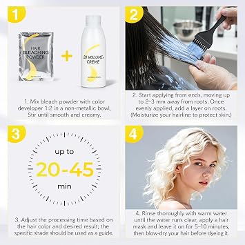 20 Volume Developer for Hair Lightening, 6% Hair Bleach Developer & Color Deposit, Professional Cream Peroxide Developer - 3.5 Fl Oz