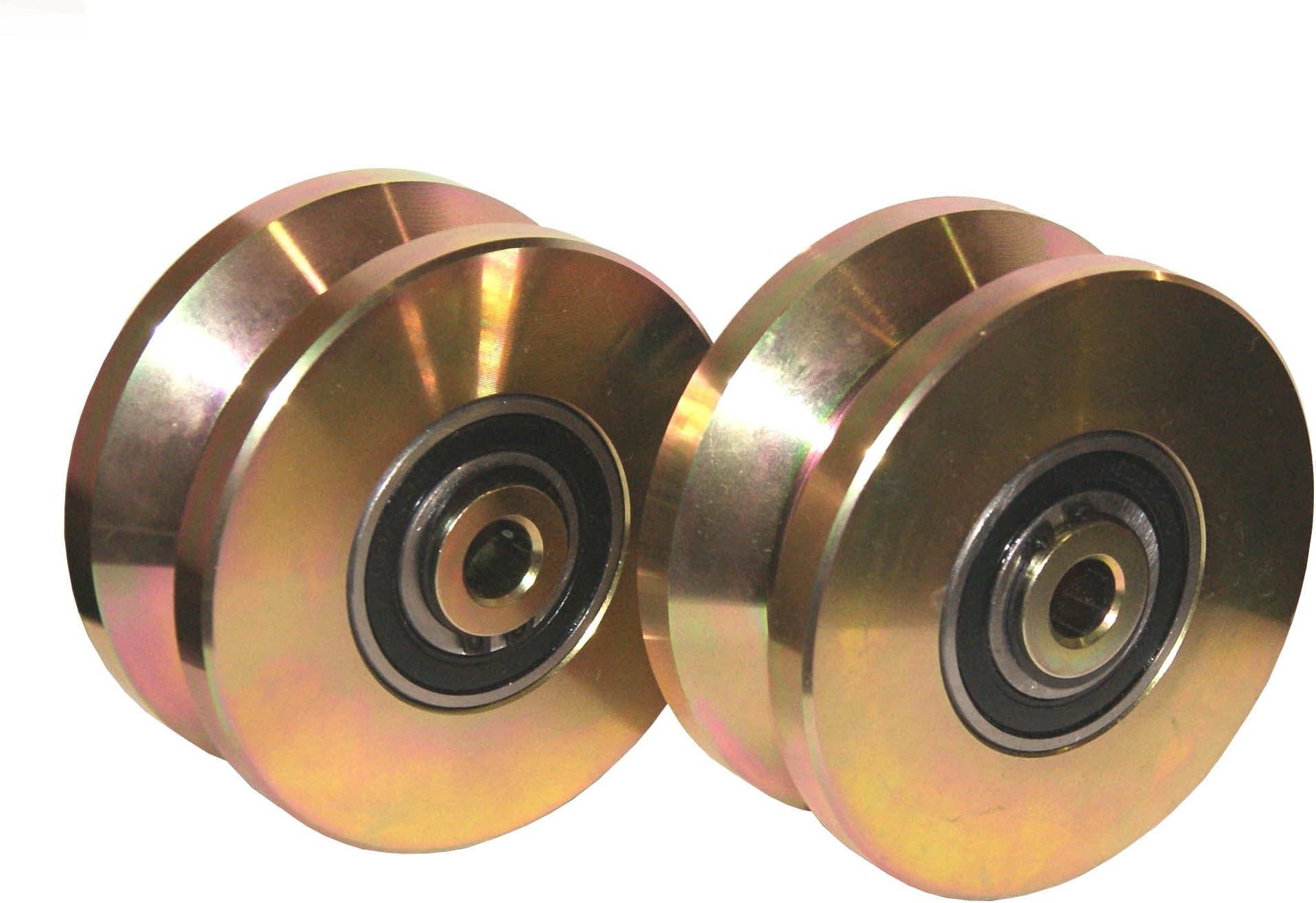 2 Pack-4" V Groove Wheel Double Bearing Sliding Gate 3000 Lbs Roller Slide+Screw