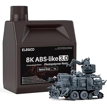 ELEGOO ABS LIKE 3.0 8K Resin Photo Polymer Resin 405nm UV Curing Resin for LCD 3D Printer Space Gray 2000g