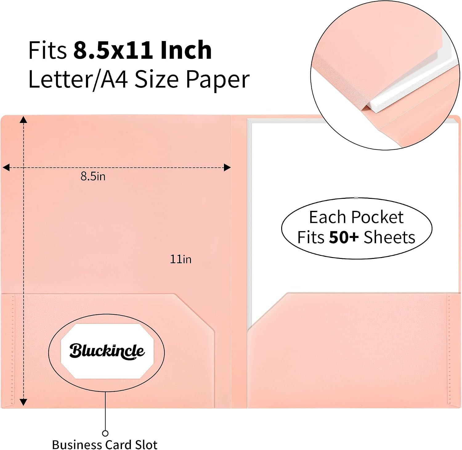 Plastic Folder with Pockets for School 2 Pocket 6 Pack Pastel Colors | Colored File Pocket Folder for Documents Letter Size with Business Card Slot Back to School Office Teacher Supplies thumbnail