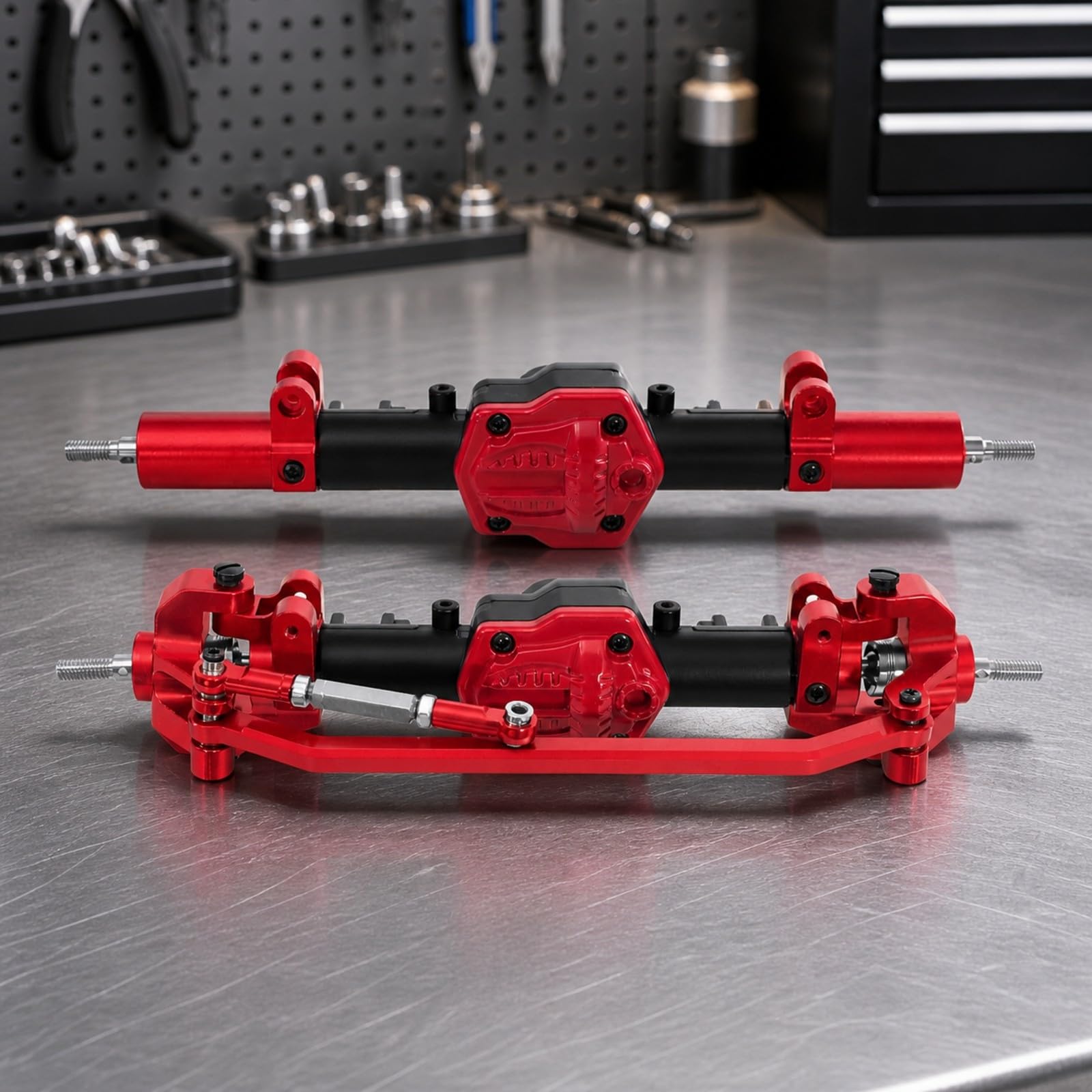 Assale con Carter in Lega di Zinco e Ingranaggi Sinterizzati Resistente Set Assale Ingranaggi in Metallo Preciso per Modellismo da Arrampicata