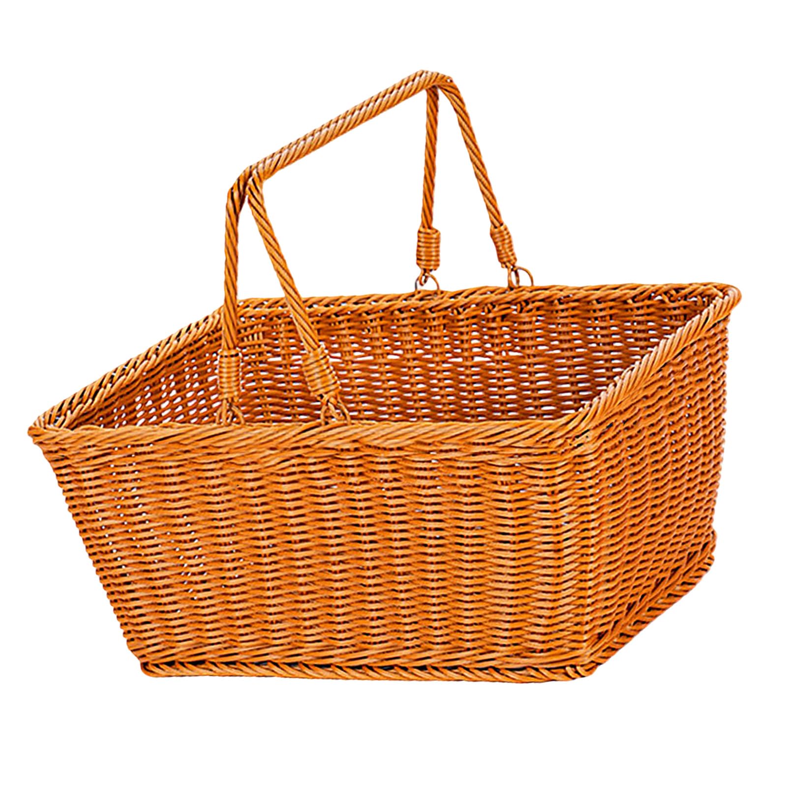 LUCKGONI Elegant Handwoven Oval Storage Basket For Outdoor Camping Picnics And Home Decoration