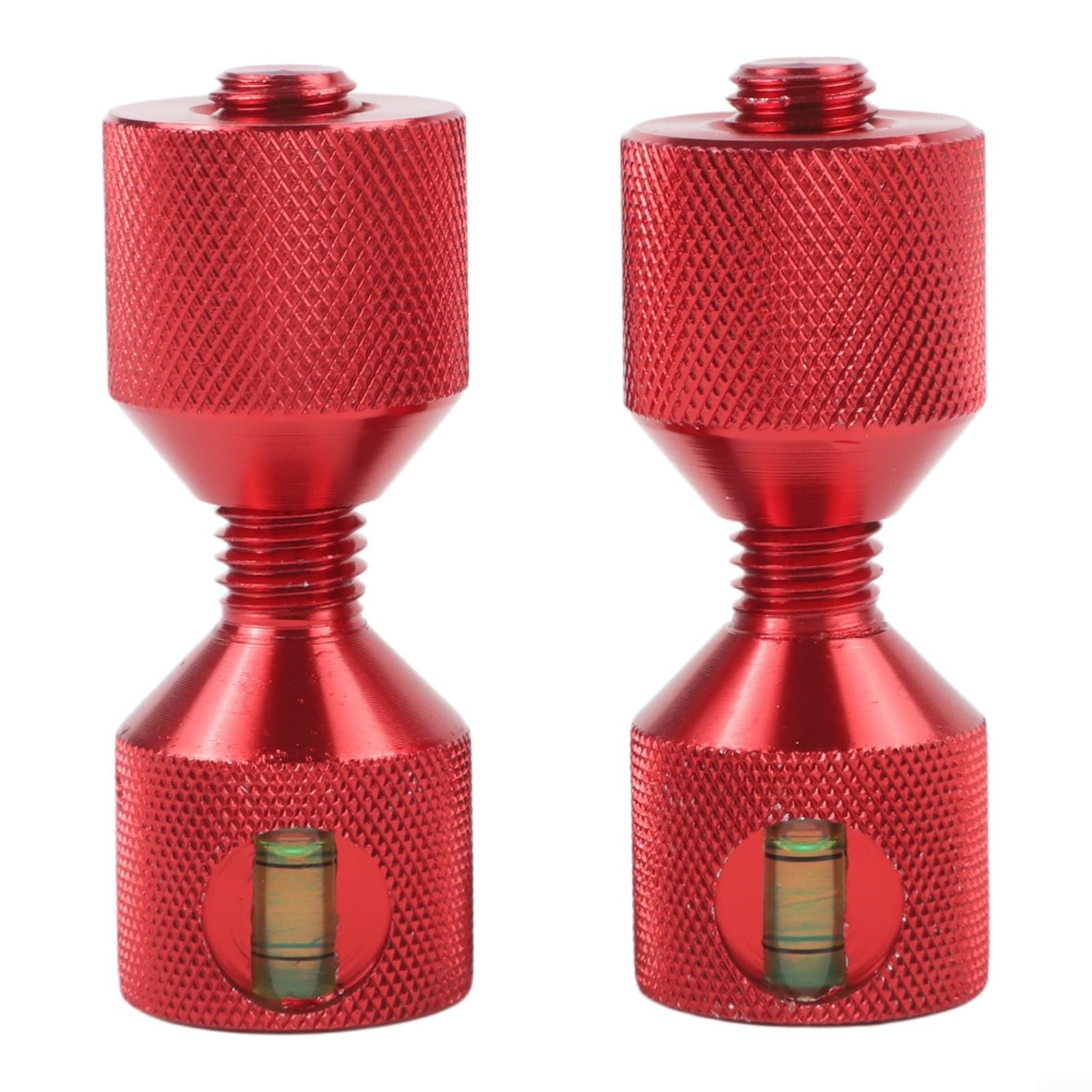 2Pcs 1-1/8 Pollice Due Fori Flangia Allineamento Pin Con Livello Integrato, Strumento Di Centraggio Flangia Tubo In Alluminio Per 1/2-14 Pollici 150LB