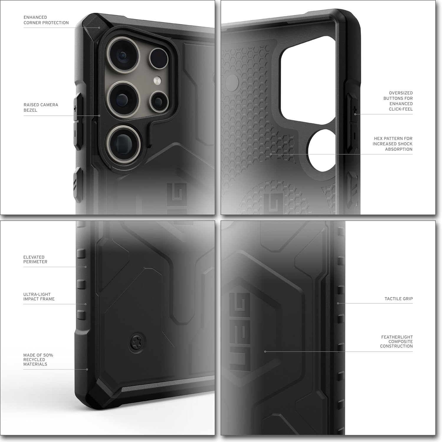 EGO TACTICAL for Samsung S24 Ultra Case, UAG, Rugged Military Cover, Drop-Proof Resistant Protective Case, Urban Armor Gear Case We The People Red 13-Star 1776 Flag