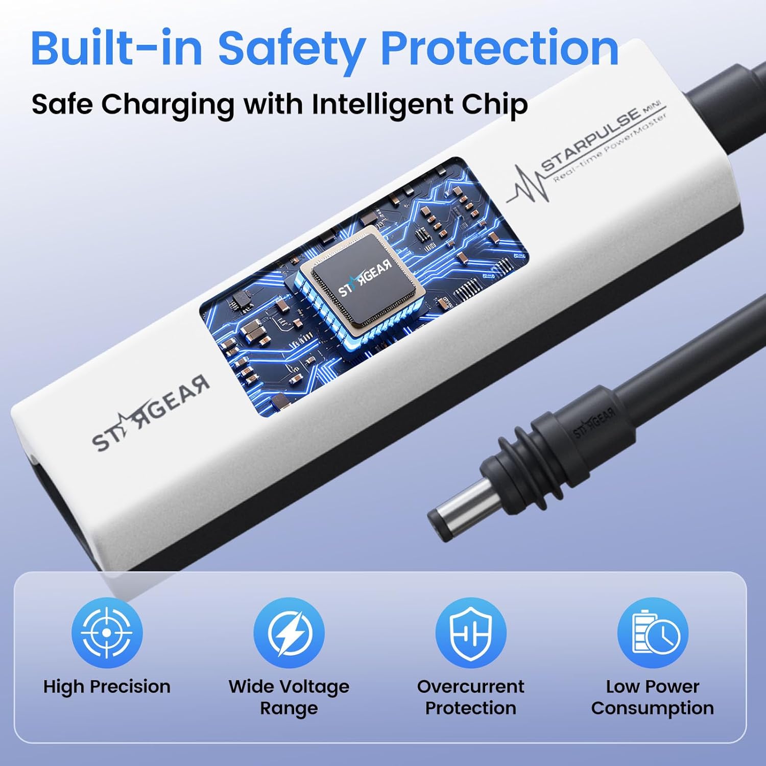 Starlink Mini Car Adapter 12V to 24V DC Step Up Converter with 60W Car Cigarette Lighter Adapter,Starlink Power Monitor for Mini & Gen 3, Real-Time Power Meter Tester with OLED Display