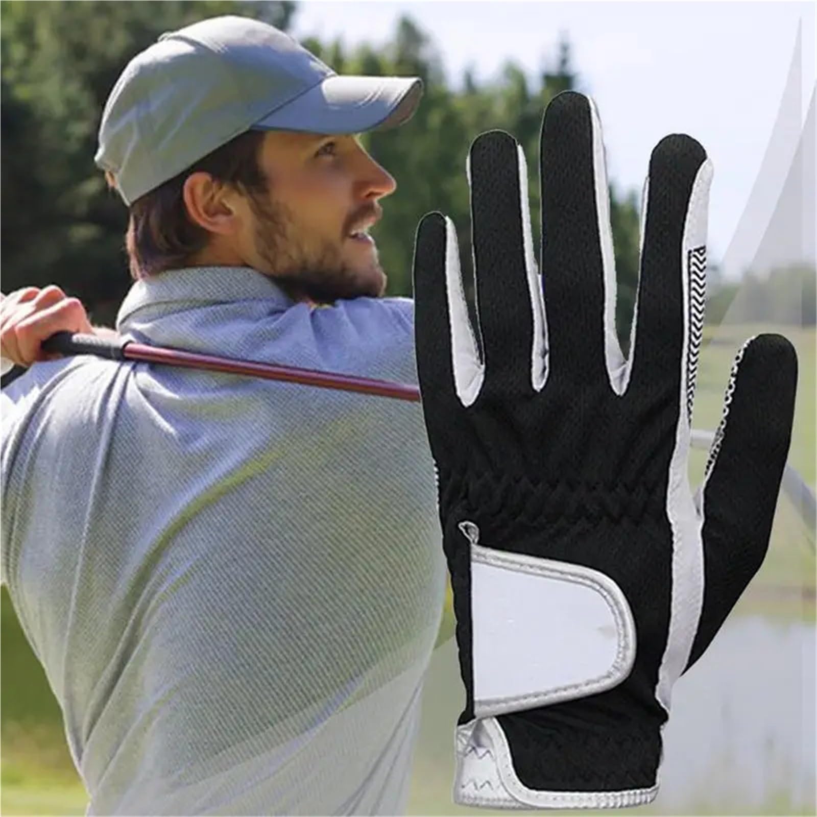 Guantes De Golf Guantes Antideslizantes for Golfista, Manoplas de Golf Suaves for Mano Izquierda, Antideslizantes, 2 uds. Golf Guantes
