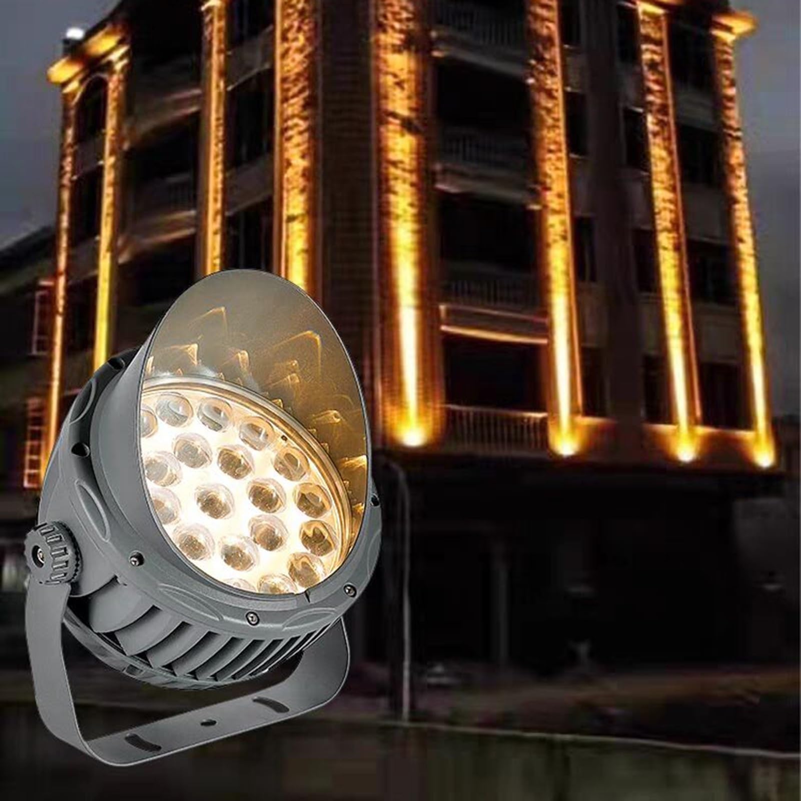 Reflektor LED, 110-240 v reflektor wiązki światła, zewnętrzna wiązka światła dalekiego zasięgu wodoodporna lampa projekcyjna wąskie światło zewnętrzne oświetlenie ścienne (zielony