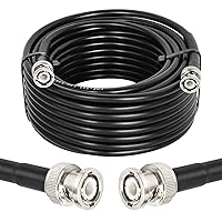 Vista 11 de RG8X - Cable coaxial BNC macho a BNC macho de 3 pies, 2 unidades, 50 ohmios, pérdida ultra baja para antena, radio RF, módem, osciloscopio