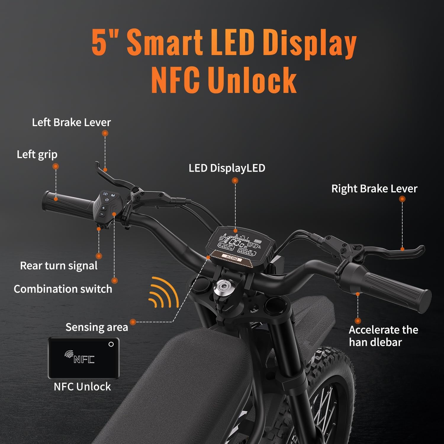 GT73 Electric Dirt Bike for Adults 2000W Electric Bike with 1747Wh(48V 18.2AH*2) Removable Batteries 37MPH/85Mile Range 25" x2" Motorcycle Tires Dual Hydraulic Brakes & Full Suspension (gt73-LA-1)