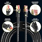 Cat6 Outdoor/Indoor Ethernet Cable 15ft.Waterproof, Direct Burial, In-Ground, UV Jacket, POE, Network, Internet, Cat 6, Cat6 Cable - 15ft