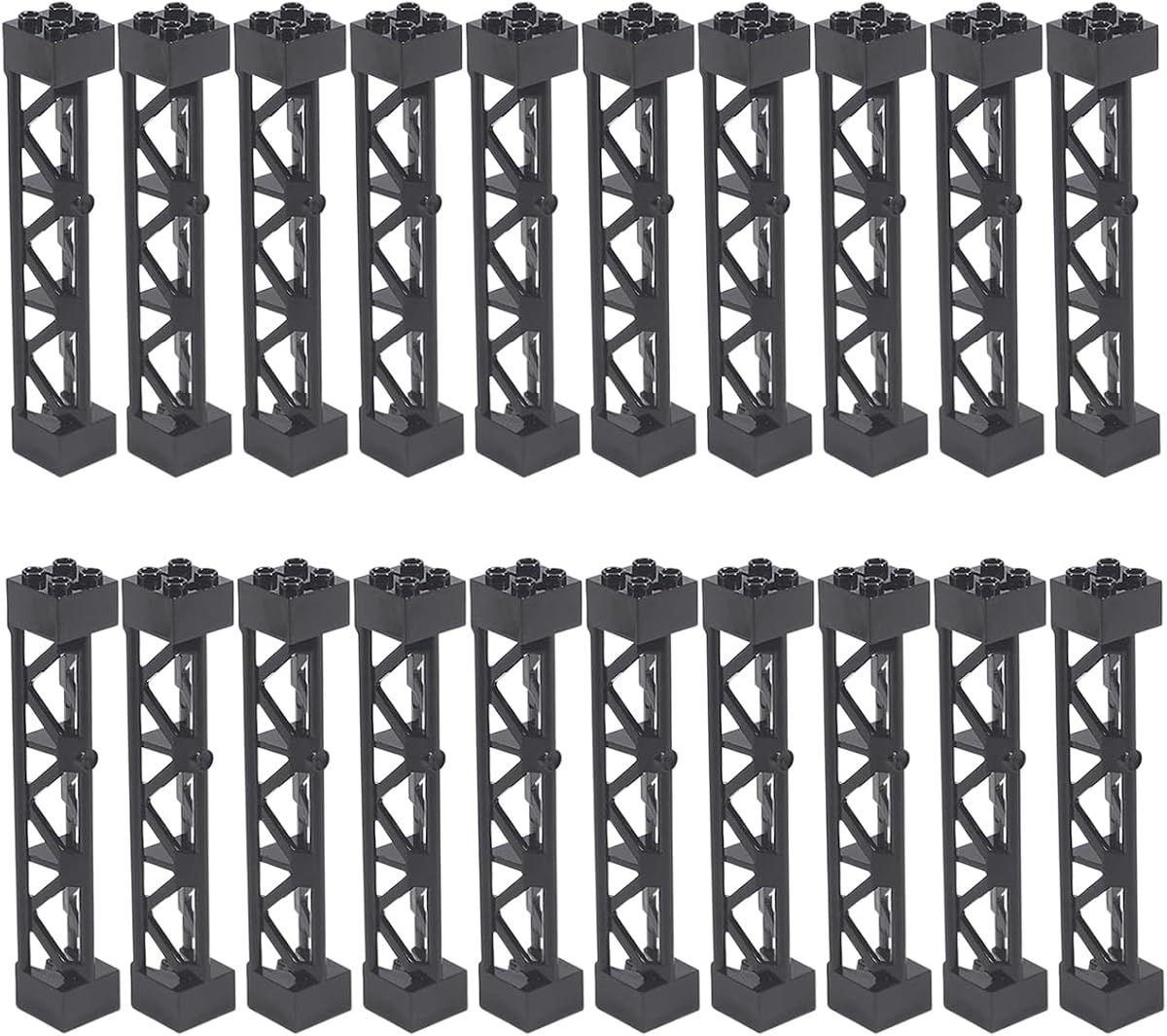 City Train Track Building Block Accessories, Train Track Accessories and Railway Track Expansion are Compatible with All Major Brands (20PCS Four Corner Bracket)
