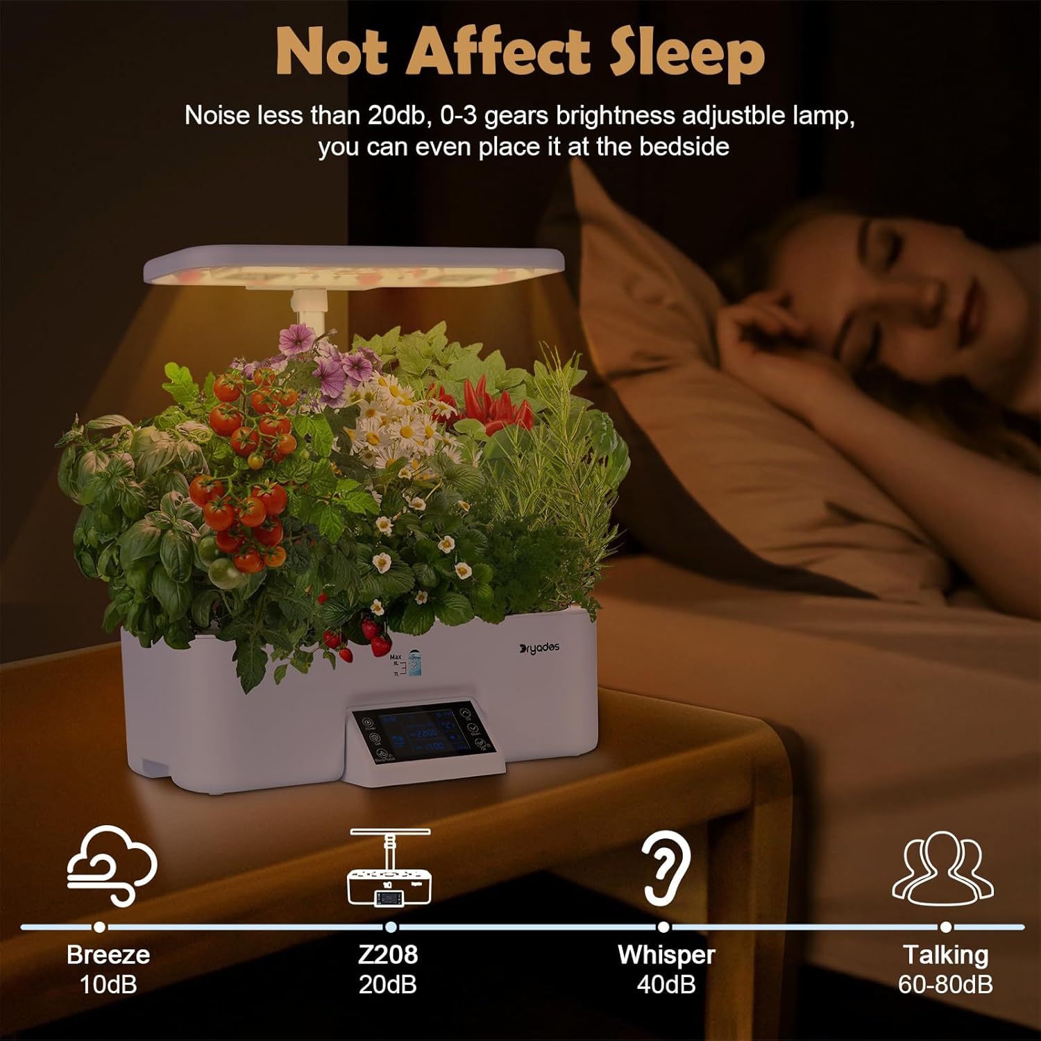 Indoor Gardening 17 Pods Hydroponics Growing System Kit Smart Lighting Setting, Herb Garden Planter with Full Spectrum Grow Light Provides Year Round Harvest - White