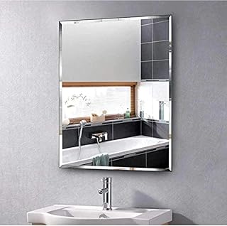 PRINCE ART Wall Mirror Glass for Bathroom - Frameless Wall Mirror for Dressing Room, Bedroom, Living Room, Makeup Room, Wa Price In India