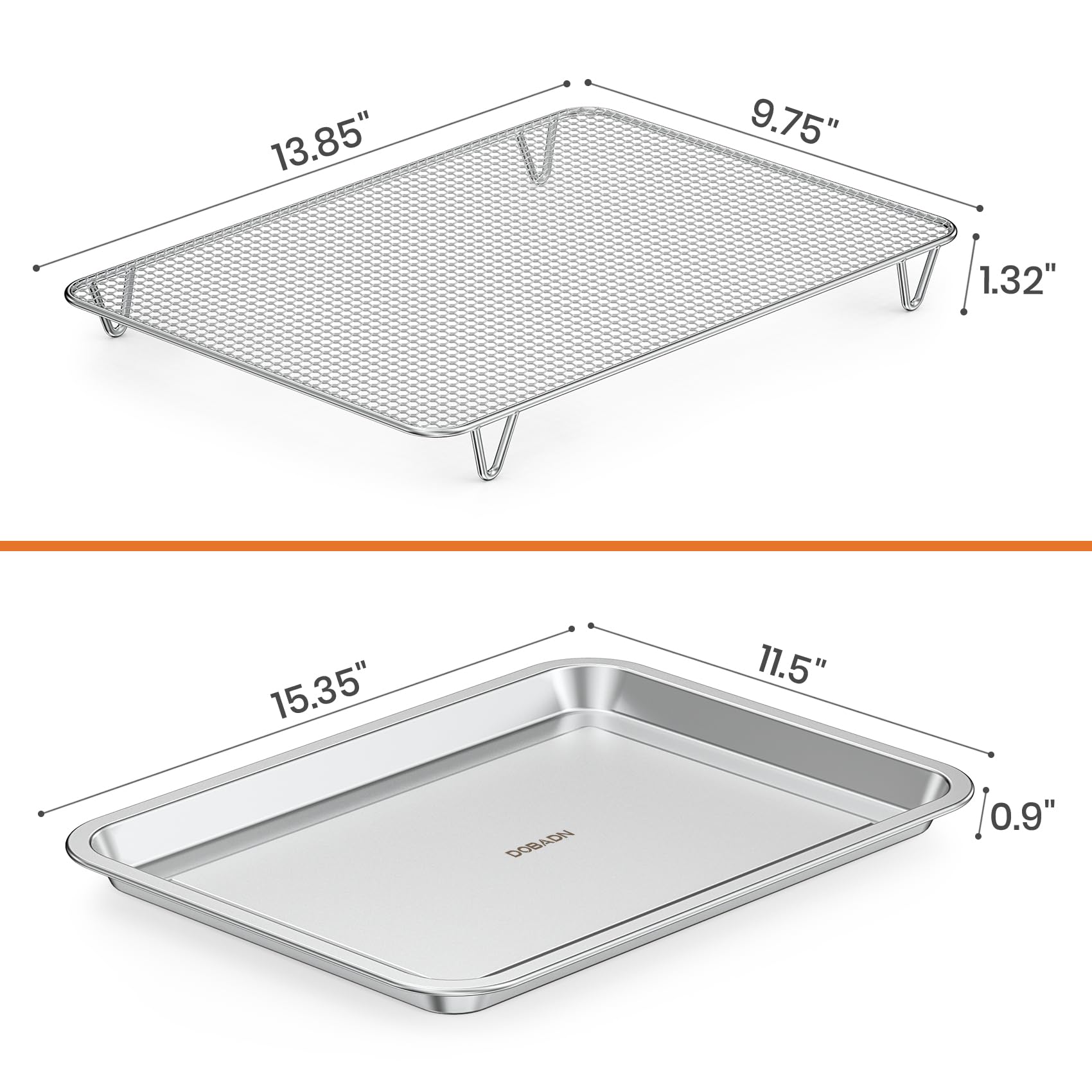 Only Fire - Bandeja para hornear de acero inoxidable con rejilla para ahumadores y parrillas de pellets, accesorios para hornear de cocina 3