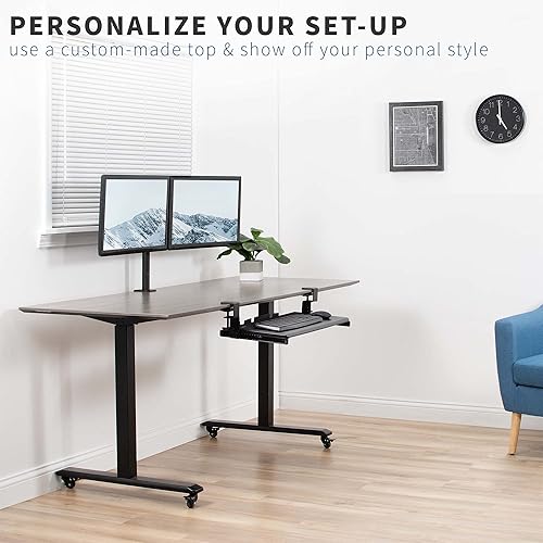 Miniatura 4 de VIVO Abrazadera ajustable de altura y juego de riel de 12 pulgadas para bandejas de teclado de madera personalizadas bandeja no incluida pista