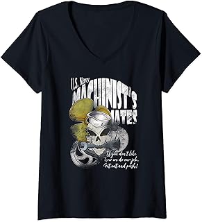 Womens Navy "MM" Machinist Mate Shirt V-Neck T-Shirt