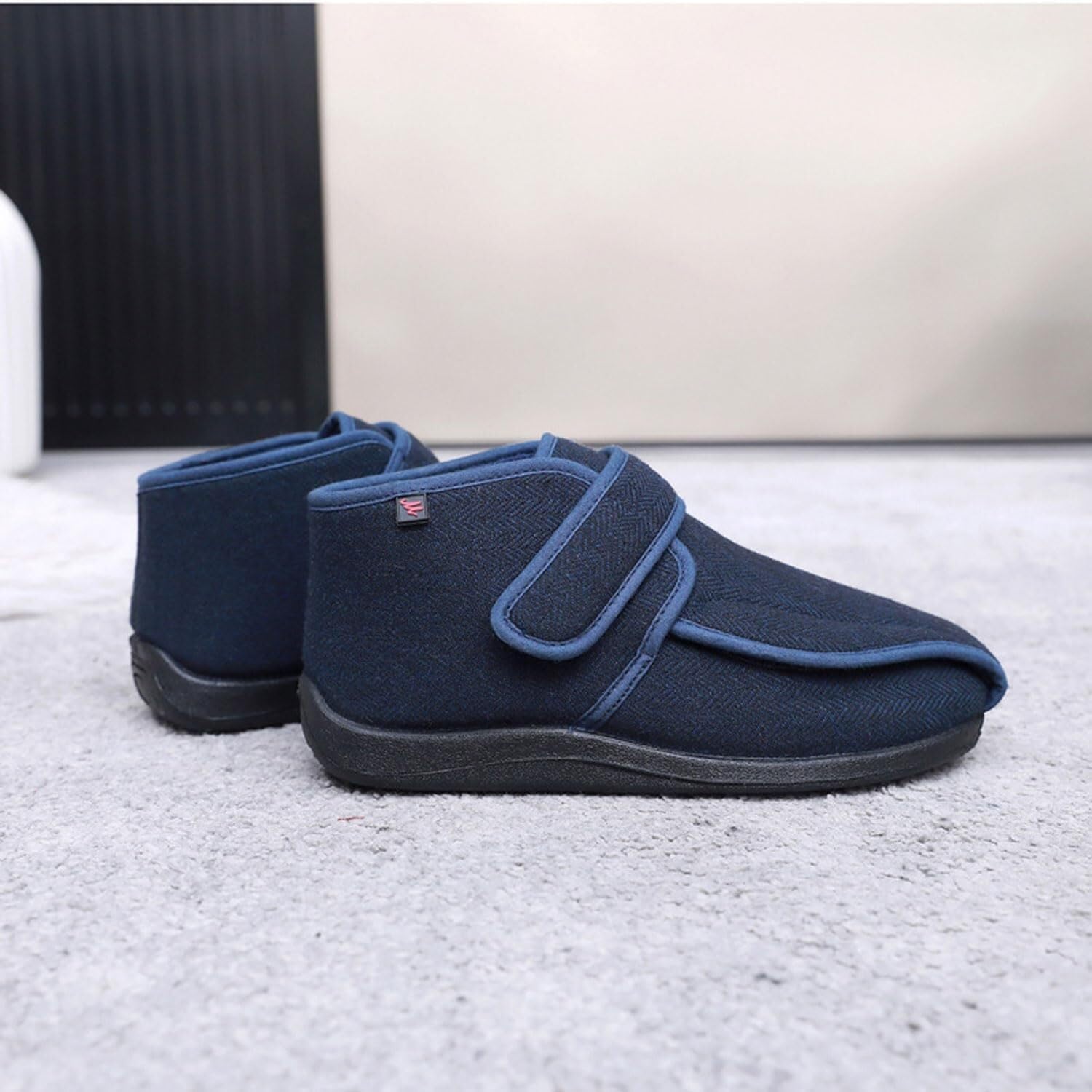 Zapatos Ortopédicos Extra Anchos Talla 40 | Forro felpa cálido, suela antideslizante, velcro. Ideal diabéticos/pies hinchados. Int/ext. Regalo.
