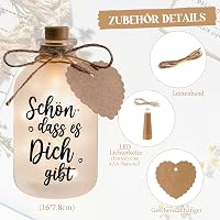 BBTO LED Világító Üveg Dekoráció - Klasszikus Barna Palack 20 LED Fénnyel - Vízálló Ajándék Nőknek, Barátnőknek Születésnapra, Esküvőre, Kar 2