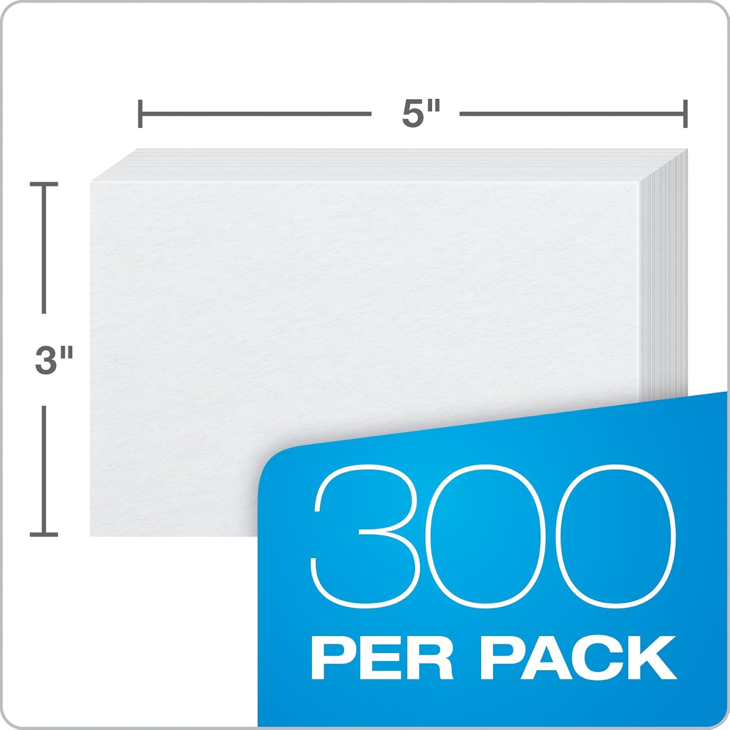 Oxford 3 X 5 Inches Blank Ruled Index Card, 300 Count, White (10013) : Standard Hair Conditioners : Office Products
