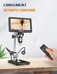 ANNLOV 7" HDMI Digital Microscope, 1500X 16MP LCD Coin Microscope with Lights, Video Soldering Microscope for Adults, Compatible with TV/Windows/Mac